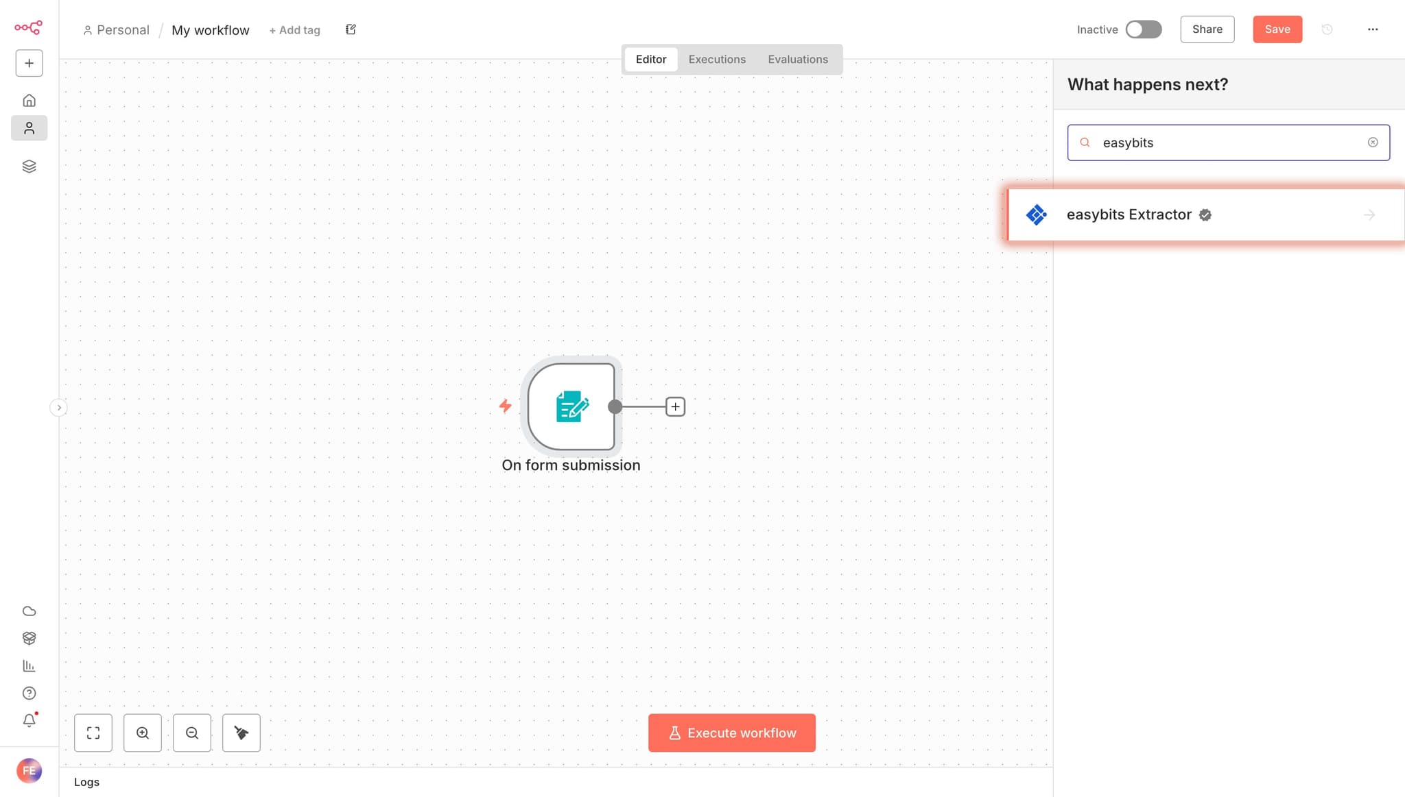 Select easybits node