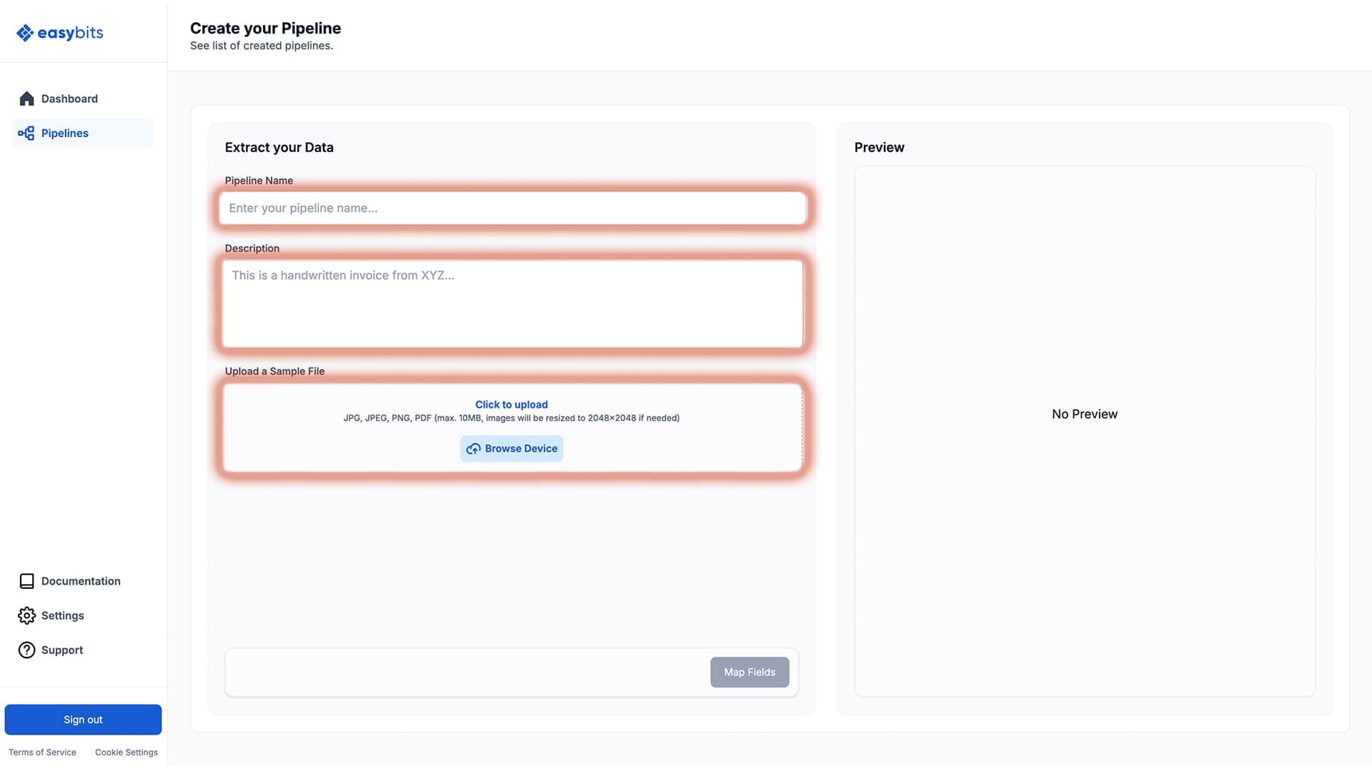 Set pipeline details